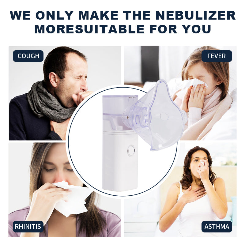 Portable Mesh Nebulizer Machine – Silent Handheld Inhaler For Kids & Adults | Effective Respiratory Solution With Advanced Mesh Technology