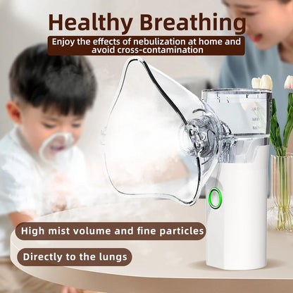 Portable Mesh Nebulizer Machine – Silent Handheld Inhaler For Kids & Adults | Effective Respiratory Solution With Advanced Mesh Technology