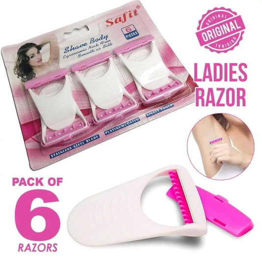 6 Pcs Ladies Womens Girls Shaver Trimmer Bikini Razor Soft